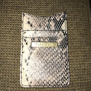 Vintage Calvin Klein Faux Snakeskin Card Case